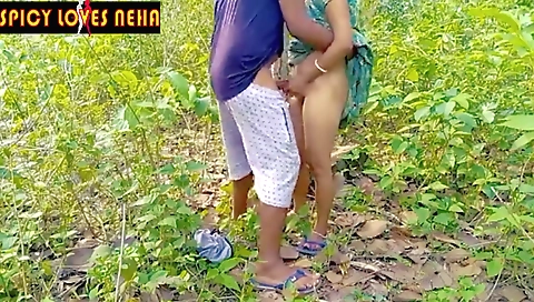 Indian Risky Outdoor Jungle Sex With Beautiful Girl & Cum Swallow