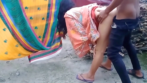 Indian Village Chachi Fuck With Dever Ji Outdoor Standing Doggy Style Position