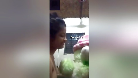 Desi Shy Girl Shows Her Boobs On Vc 1