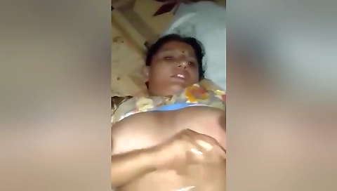 Today Exclusive- Desi Wife Boobs Pressing