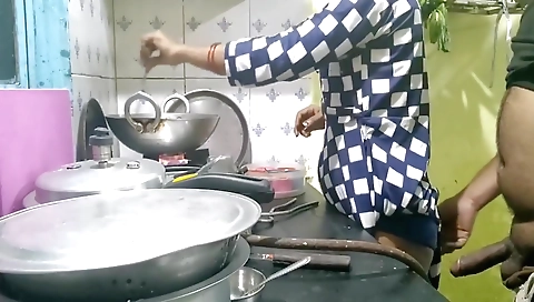 Indian Bhabhi Cooking In Kitchen And Step brother In Law Fucking