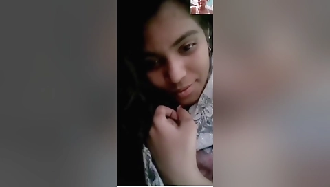 Exclusive- Cute Indian Girl Showing Her Boob To Love On Video Cal