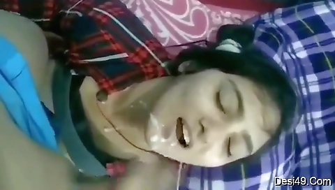 Cute Desi Girl Blowjob And Take Cum On Face