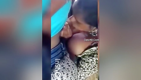 Telugu Lover Outdoor Romance And Blowjob