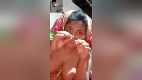 Today Exclusive -sexy Bangla Girl Shows Her Boobs To Lover