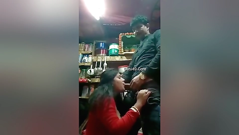 Sexy Boudi Romance And Give Blowjob