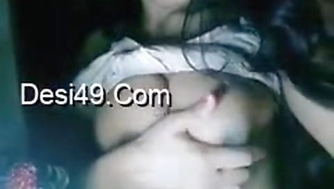 Exclusive- Cute Look Desi Girl Showing Her Boobs