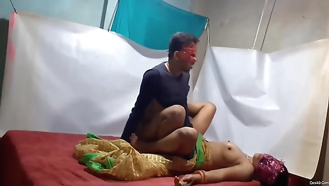 Today Exclusive- Desi Bhabhi Blowjoba And Hard Funked By Hubby With Clear Hindi Audio