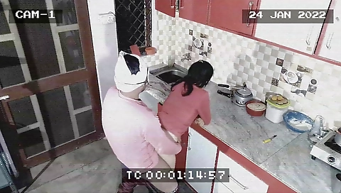Owner And Maid Caught In Kitchen. Blowjob And Hard Fuck