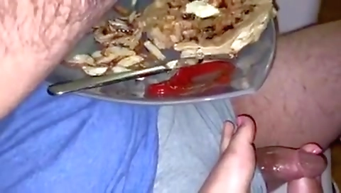 Eating Chicken And Waffles While Getting Footjob By Petite Muslim Pakistani Girl