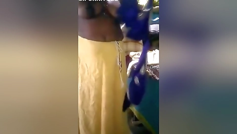 Telugu Bhabhi Changing Saree