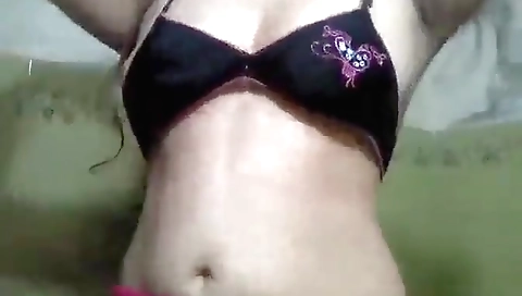 Girl Changing Bra