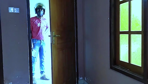 18 Week Pregnant Milf Prank Without Bra With A Delivery Guy - Big Naturals